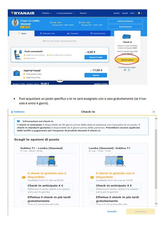 check in tramite sito web 2
Check-in Ryanair - Come si fa?
